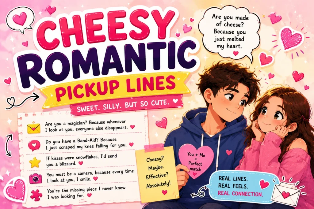 230+ Best Cheesy Romantic Pickup Lines  💖😍