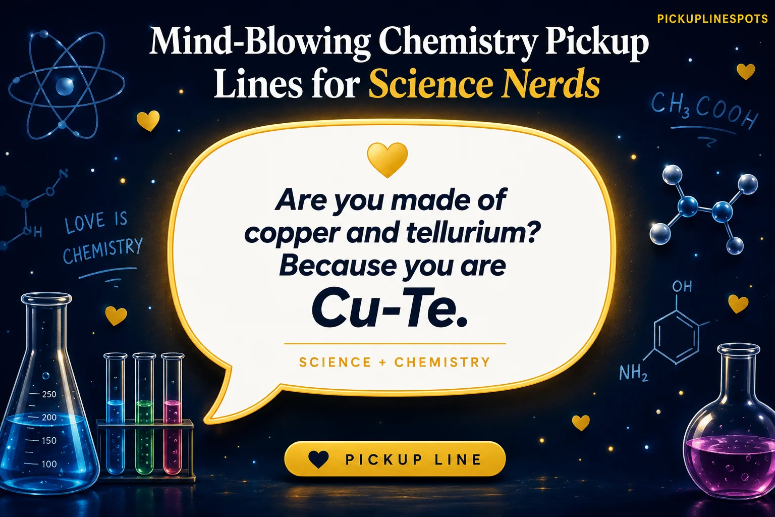 Chemistry Pickup Lines for Science Nerds