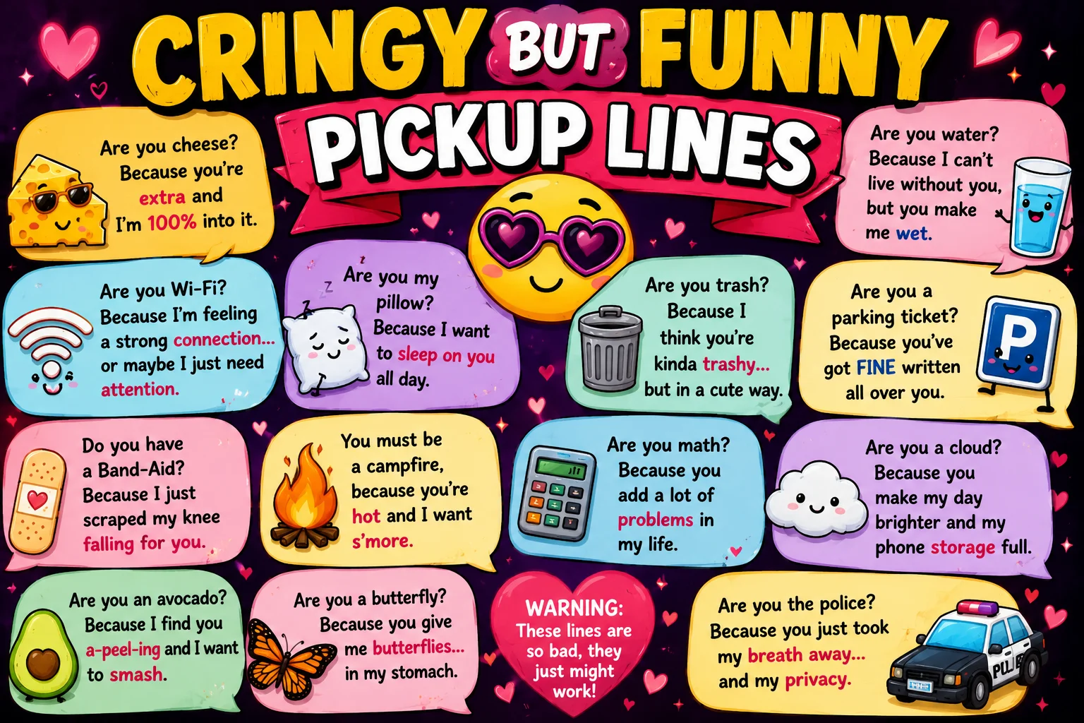Cringy But Funny Pickup Lines Perfect for Text Messages