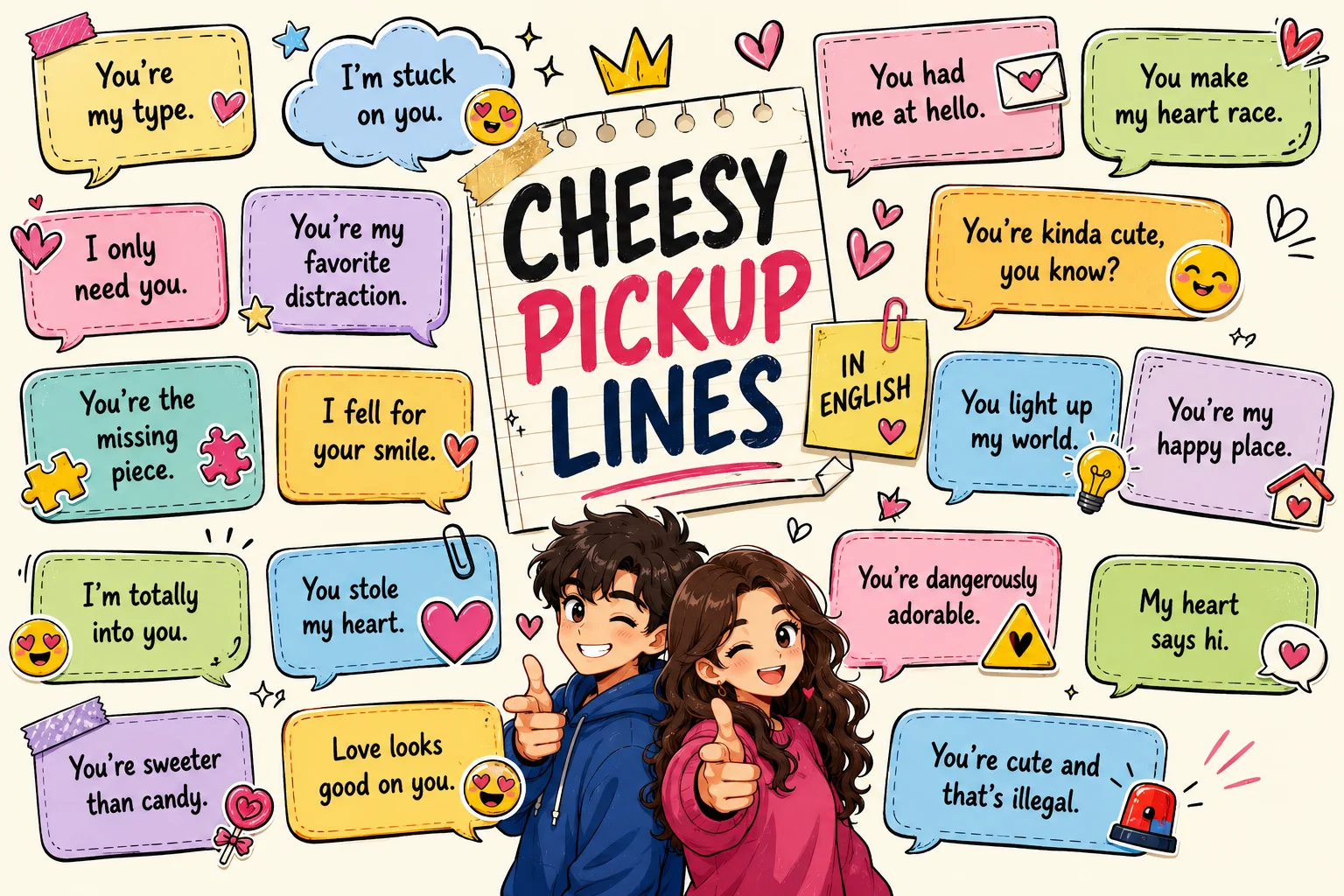 Short Cheesy Pickup Lines for Texting