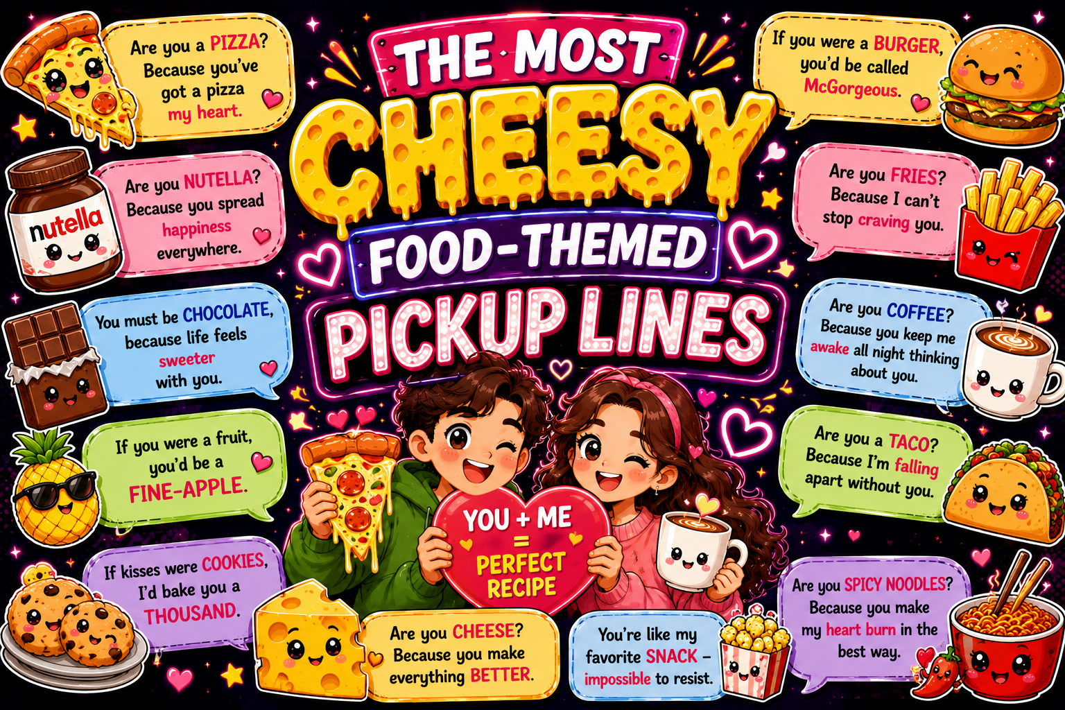 Smooth Cheesy Pickup Lines Food Themed