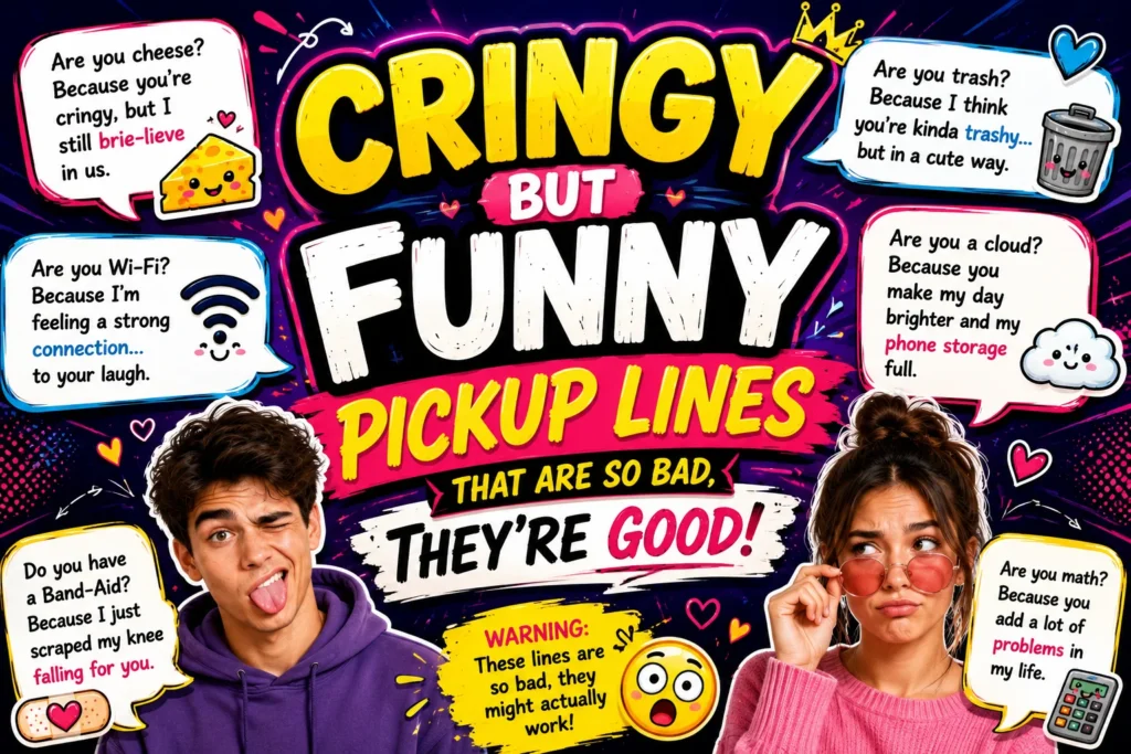 230+ Best Cringy But Funny Pickup Lines   😂🔥