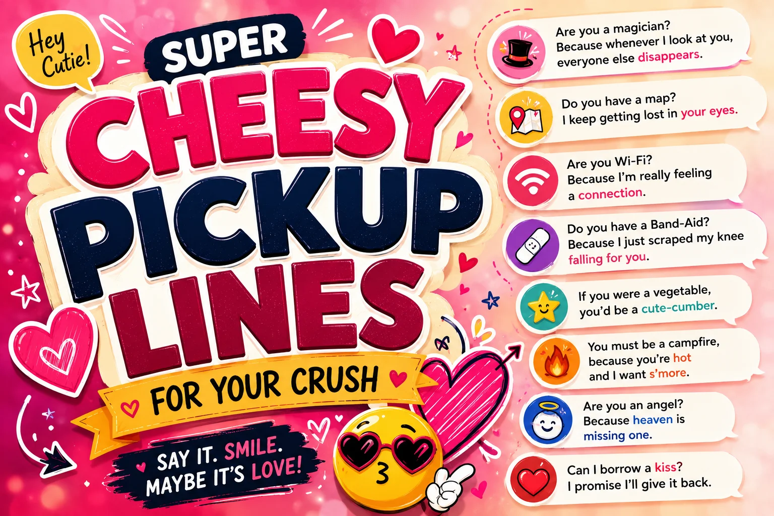 super cheesy pickup lines