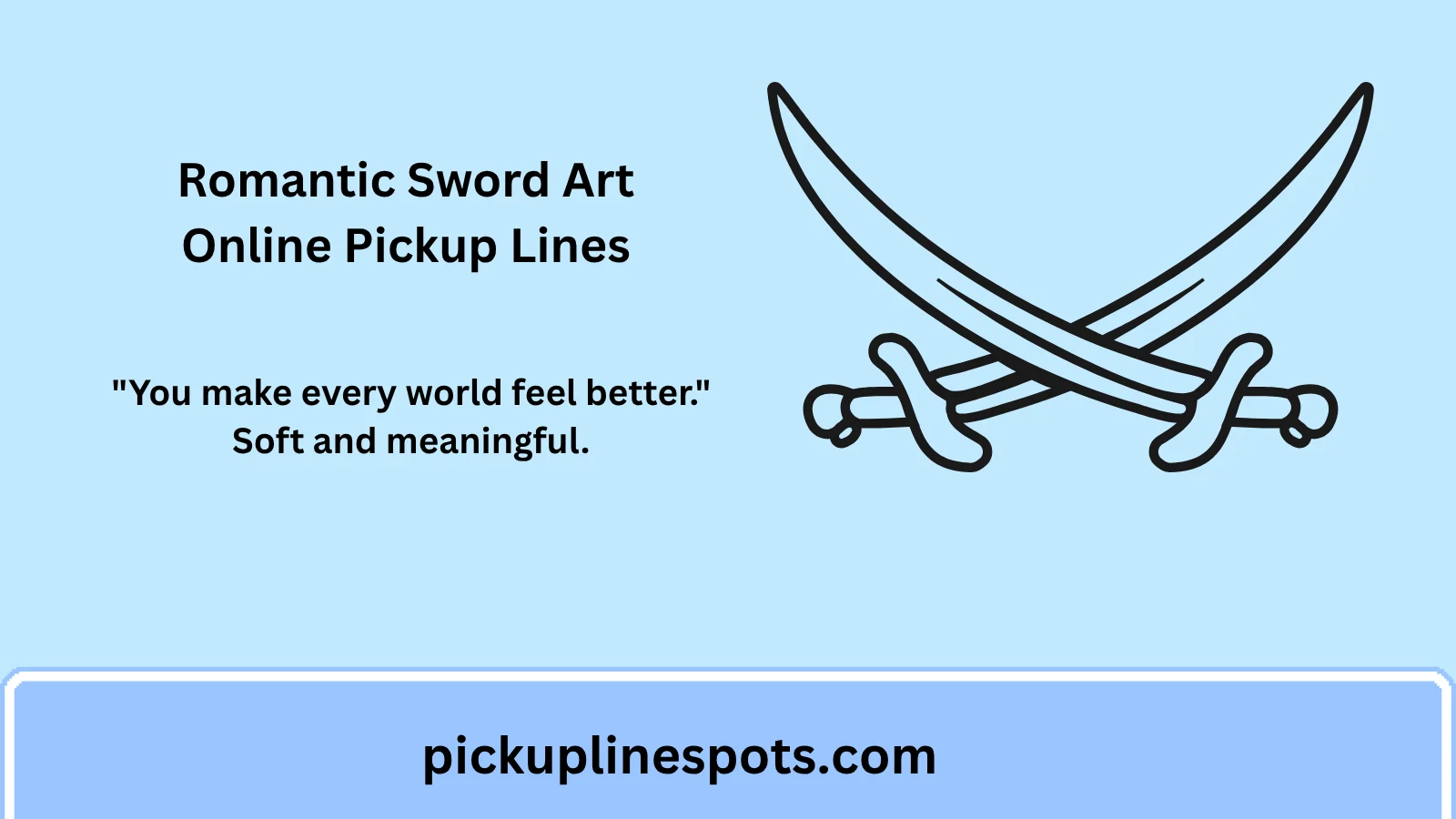 Romantic Sword Art Online Pickup Lines