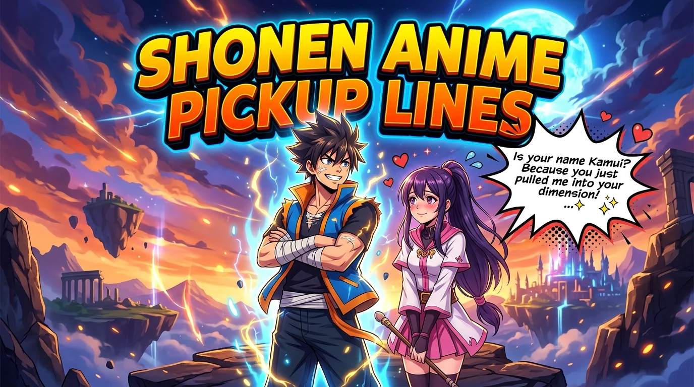 Shonen Anime Pickup Lines