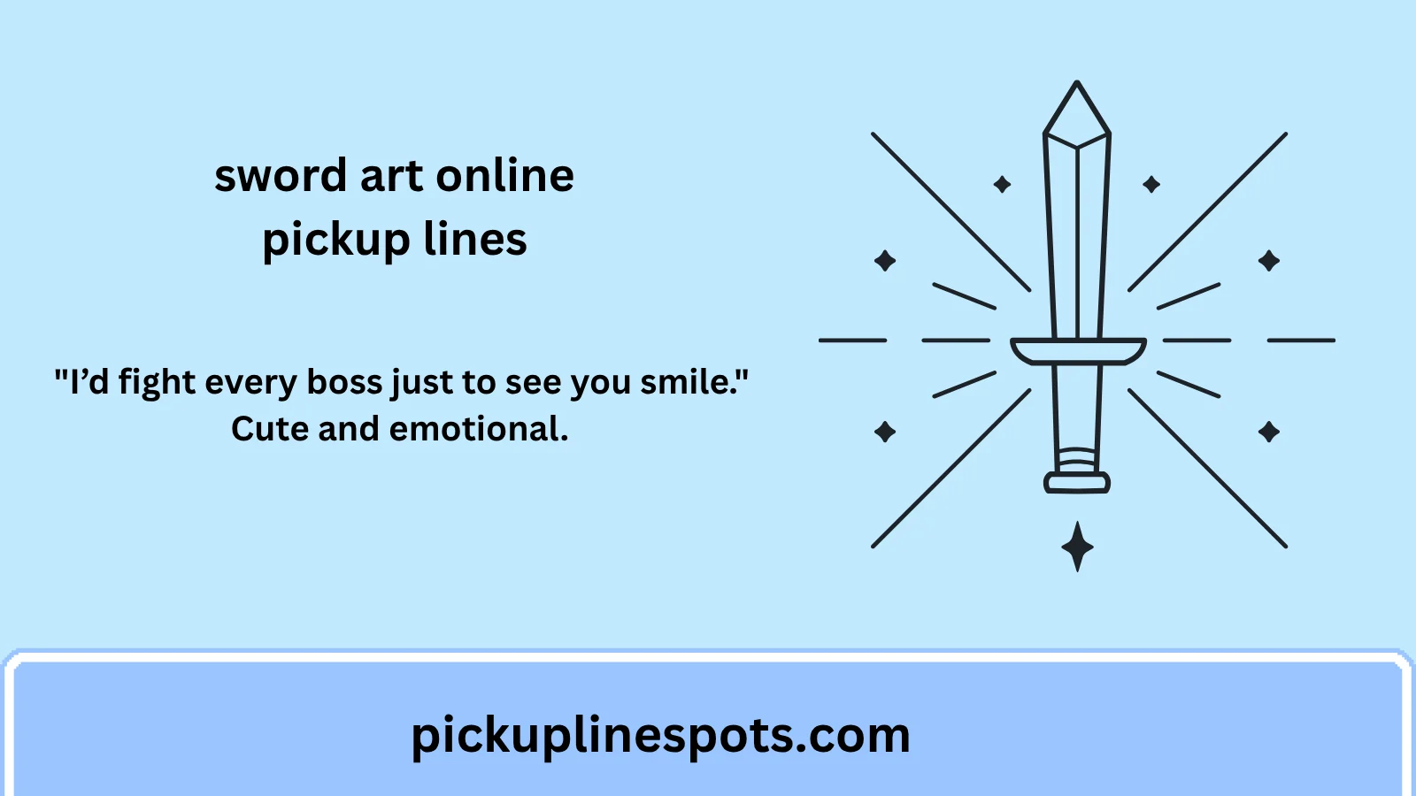 sword art online pickup lines